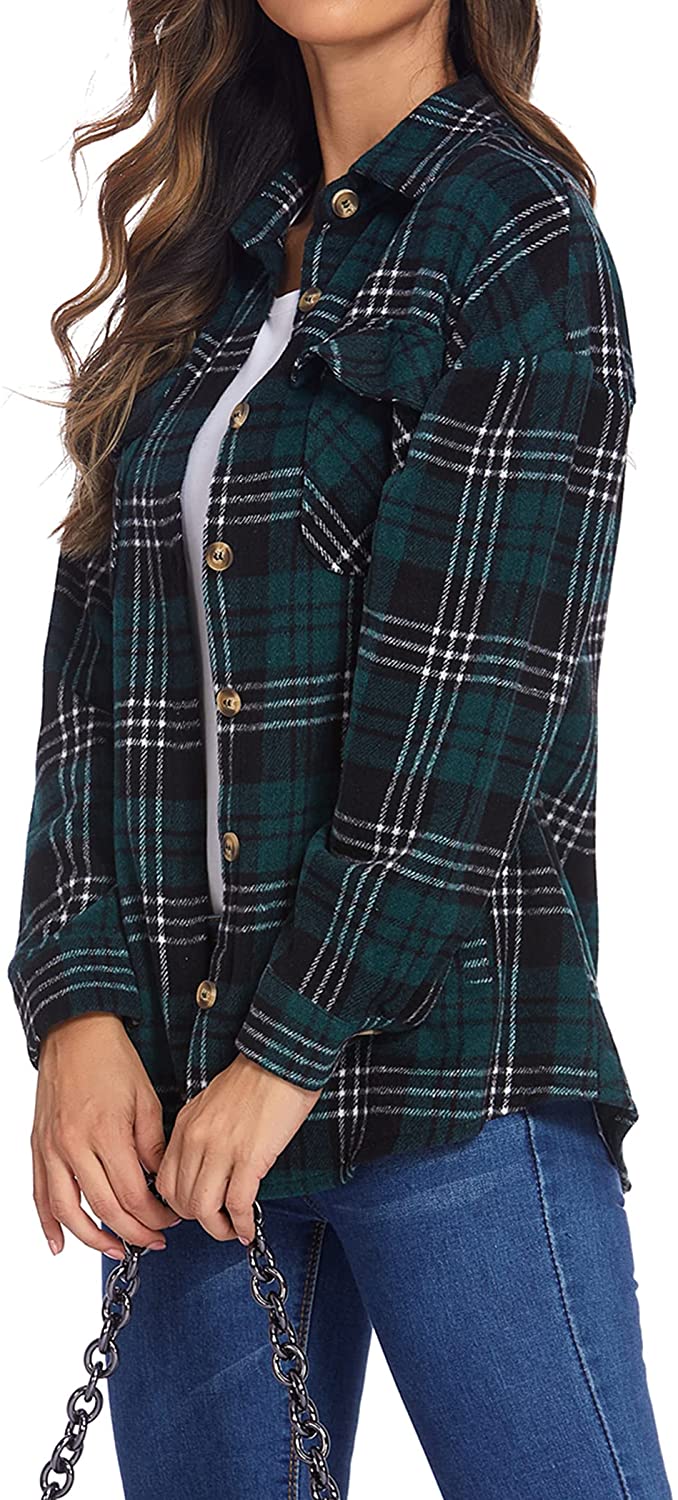 Plaid Long Sleeve Coat