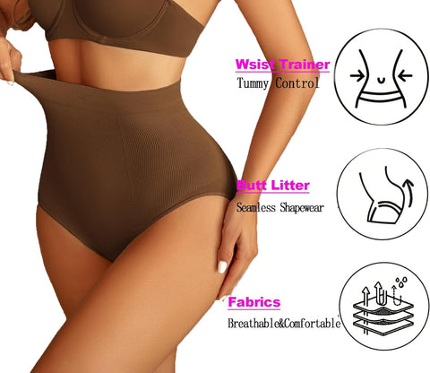 Avidlove Bauchkontrolle Shapewear-Tanga für hohe Taille, Kompressionshöschen, formende Body-Shaper-Unterwäsche 