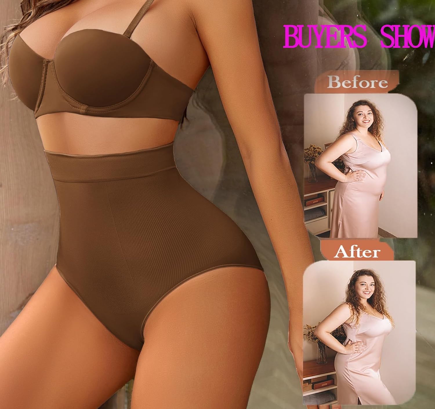 Avidlove Bauchkontrolle Shapewear-Tanga für hohe Taille, Kompressionshöschen, formende Body-Shaper-Unterwäsche 