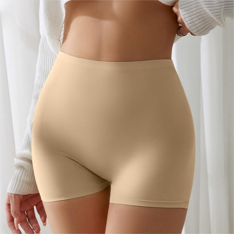 Pantalones cortos suaves, sólidos, elásticos, sin costuras, antideslizantes, bragas debajo de la falda, ropa interior para correr, bailar y jugar al voleibol