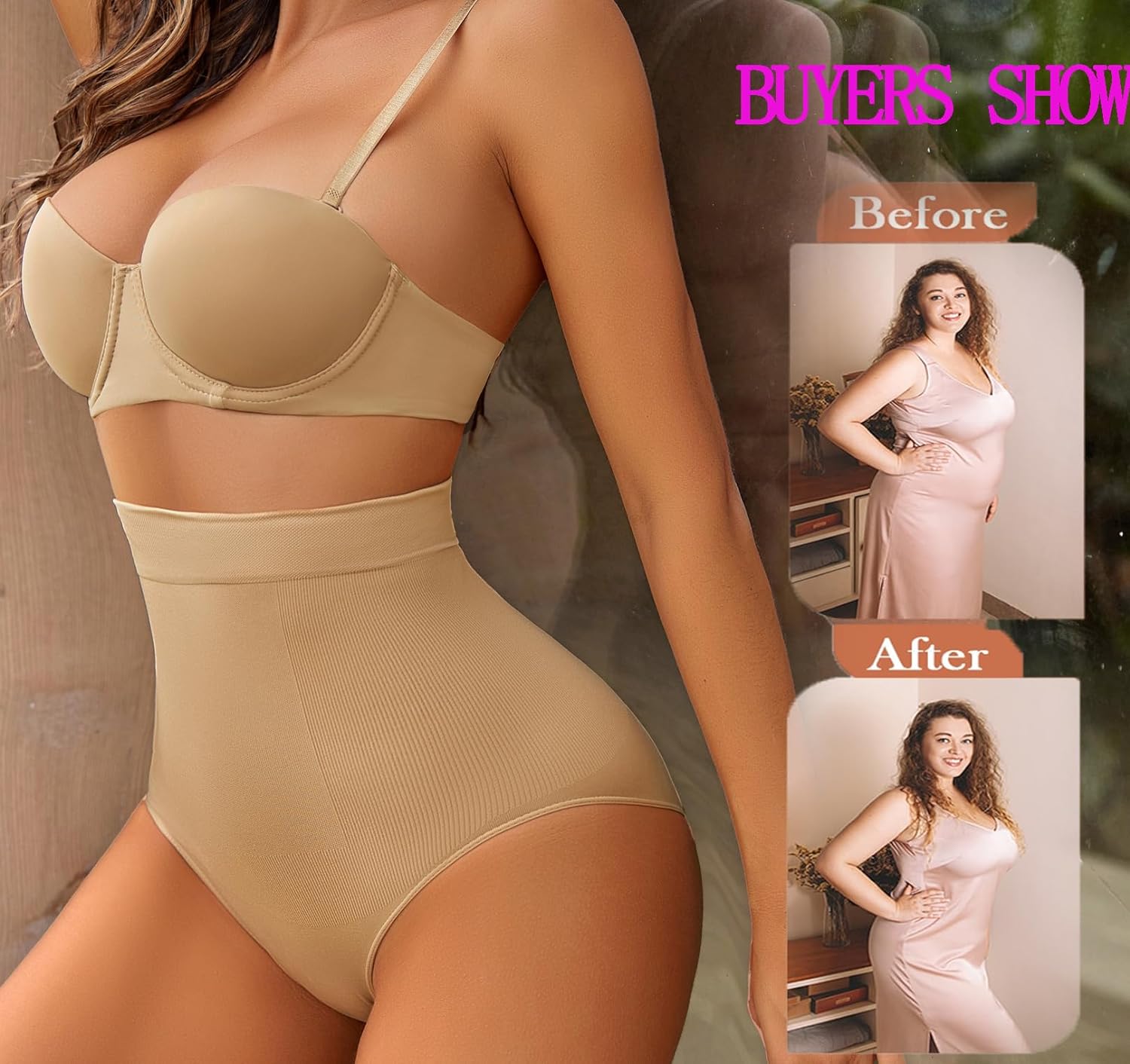 Avidlove Bauchkontrolle Shapewear-Tanga für hohe Taille, Kompressionshöschen, formende Body-Shaper-Unterwäsche 