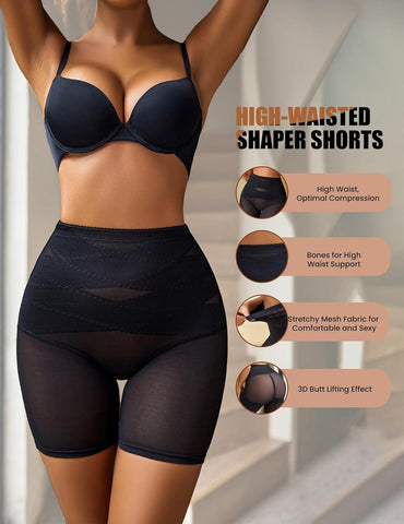 Avidlove Shapewear für hoch taillierte Body Shaper Shorts, Po-Lifting-Shapewear, Bauchkontrolle, Oberschenkel-Slimmer-Höschen 