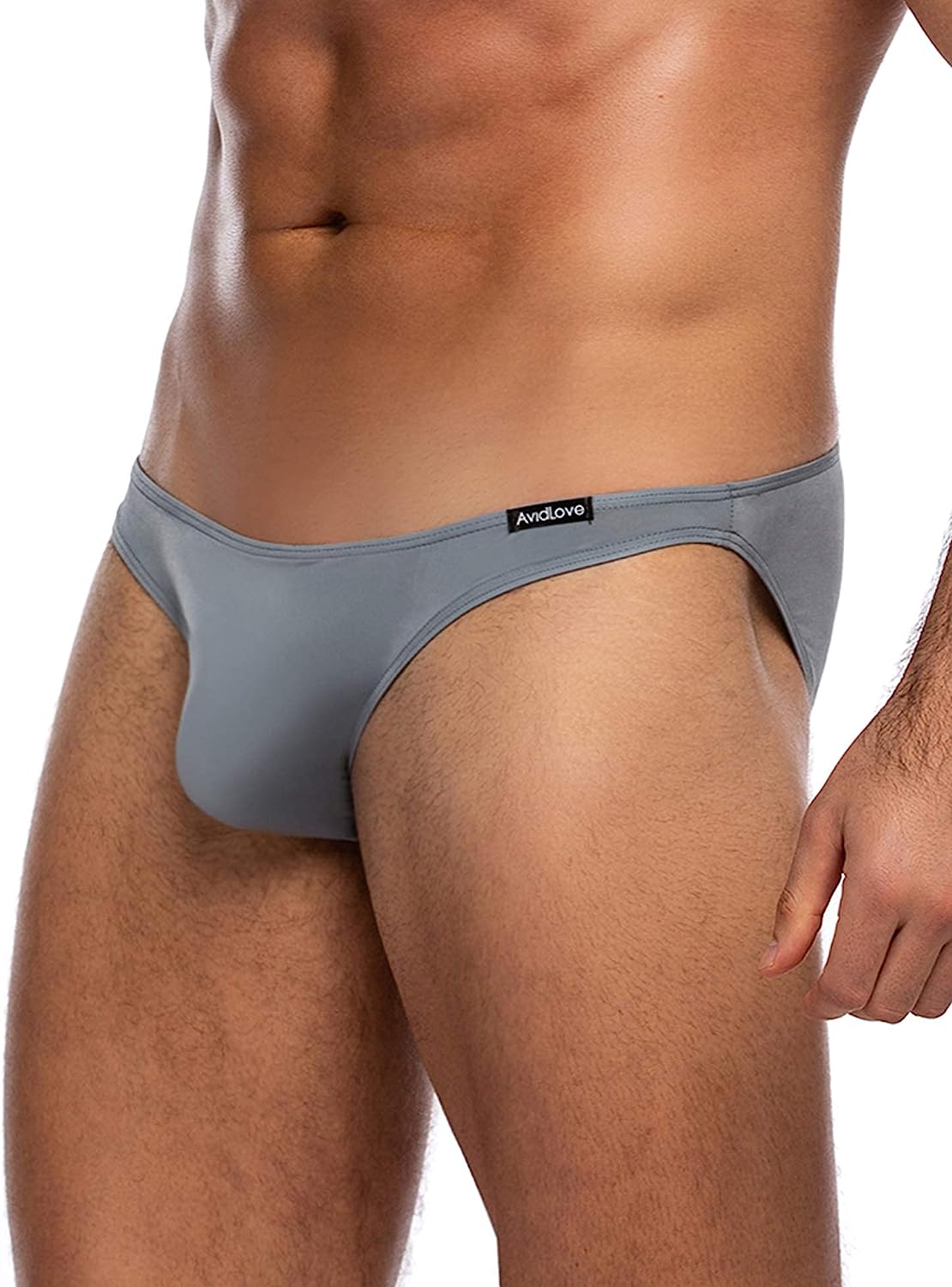 Avidlove Underwear Herren-Bikinislips, 4er-Pack, klassisch, niedrig geschnitten, dehnbar, mit Hüfte 