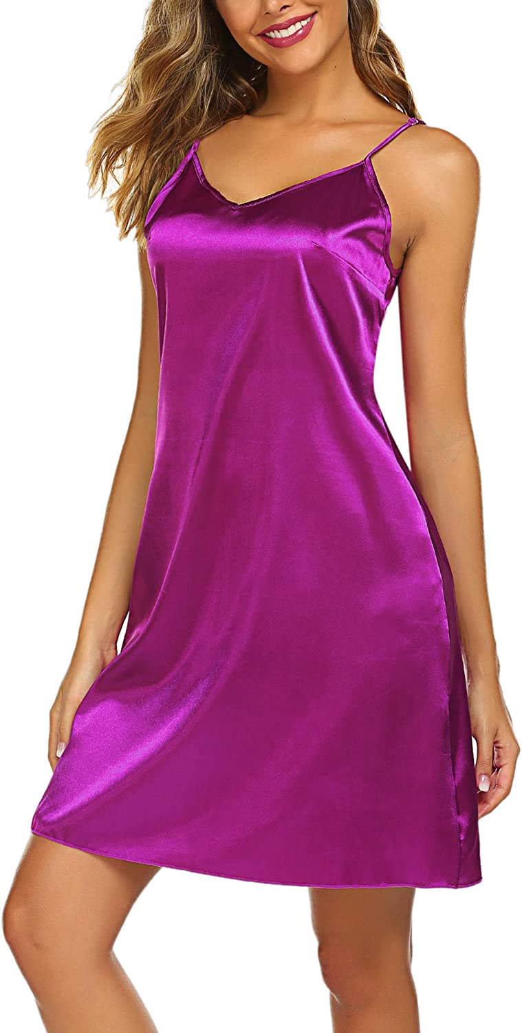 Avidlove Nachtwäsche für Satin Dessous Chemise Slip Nachthemd Kleid 