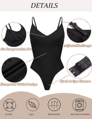 Avidlove Bodysuit Shapewear Bodysuits Spaghetti Strap V Neck Slimming Thong Body Shaper Tummy Control S-3XL