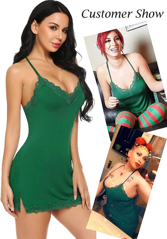 Avidlove Nachtwäsche Chemise Dessous Baumwolle Nachthemden für Frauen 