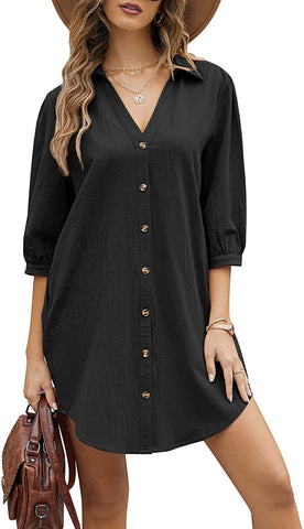 Button Tunic Dress