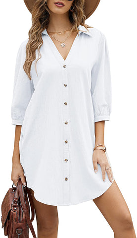 Button Tunic Dress