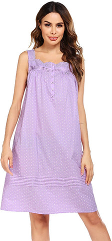 Cotton Sleeveless Nightdress