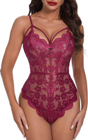 Avidlove Teddy-Dessous für einteiligen Babydoll-Mini-Body 