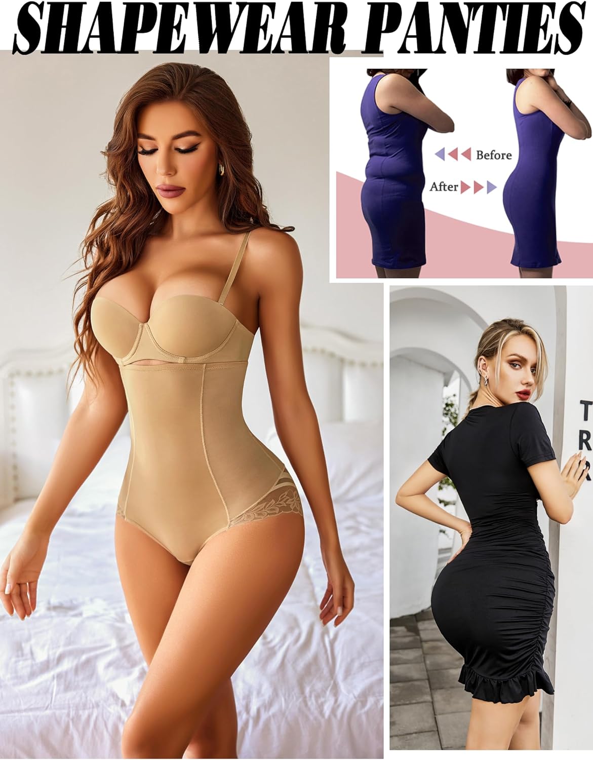 Avidlove Shapewear for Tummy Control High Waisted Underwear Waist Cincher Girdle