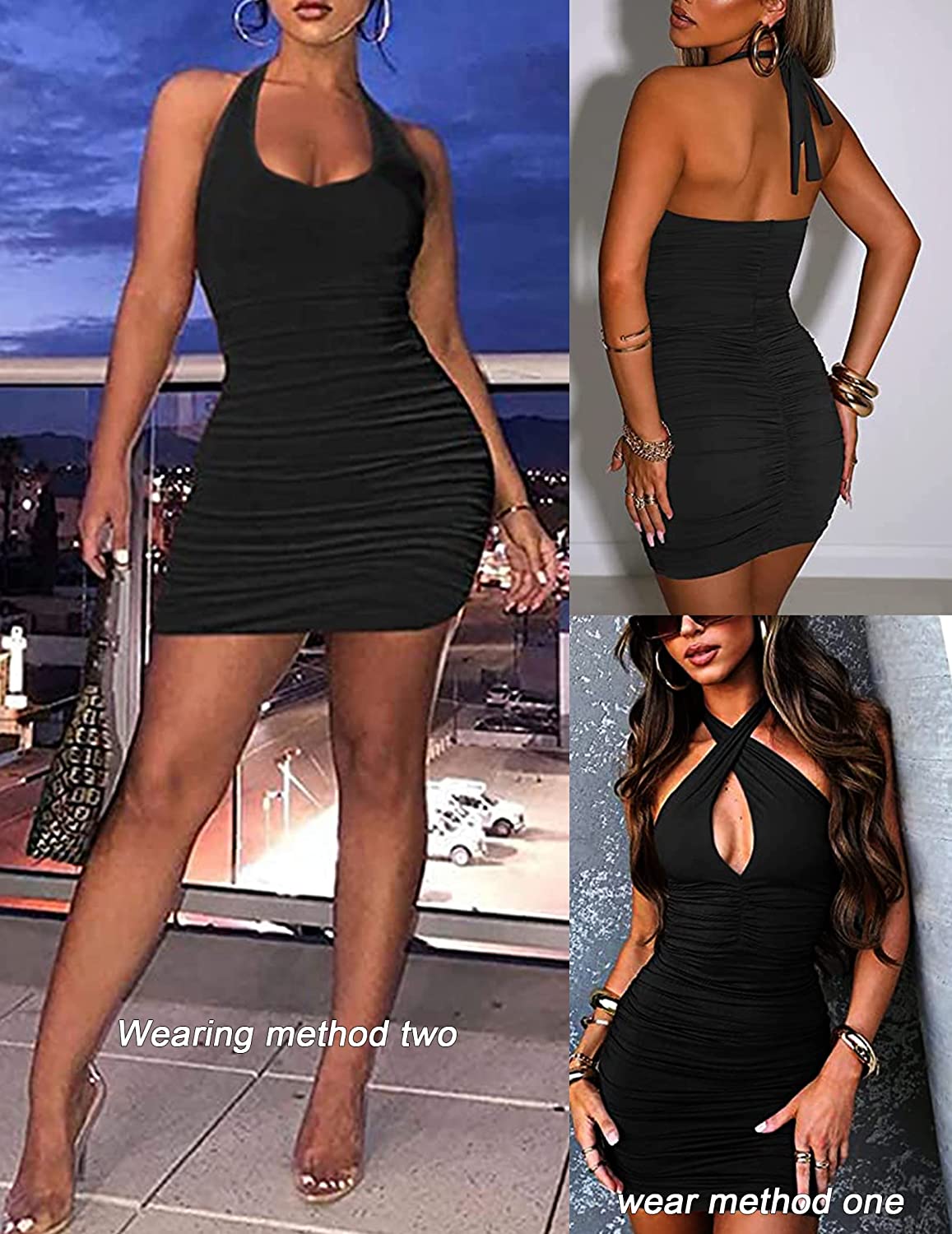 Neckholder-Bodycon-Kleid 