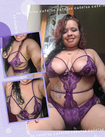 Body de encaje de Avidlove Lingerie con tiras y mini body de una pieza tipo babydoll 