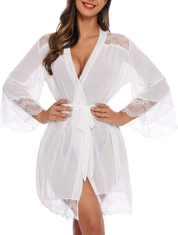 Avidlove Dessous-Robe, Spitze, Kimono, Bademantel, Babydoll, Nachthemd 