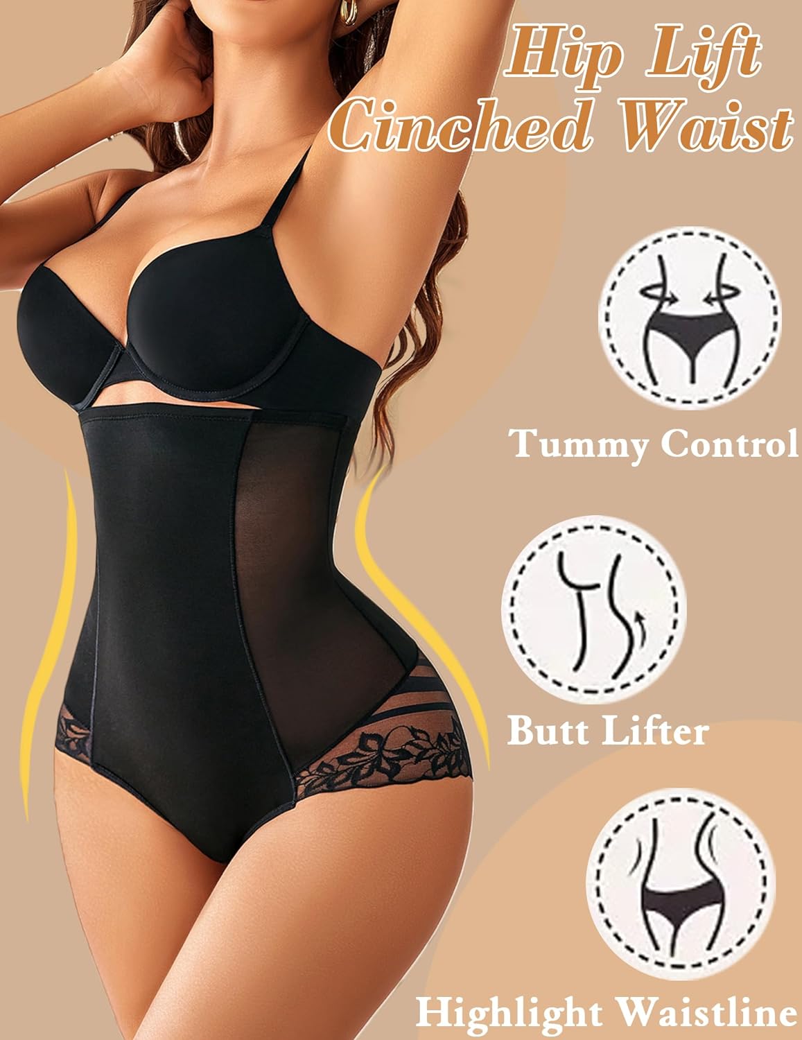 Avidlove Shapewear zur Bauchkontrolle, hoch taillierte Unterwäsche, Taillenmieder 