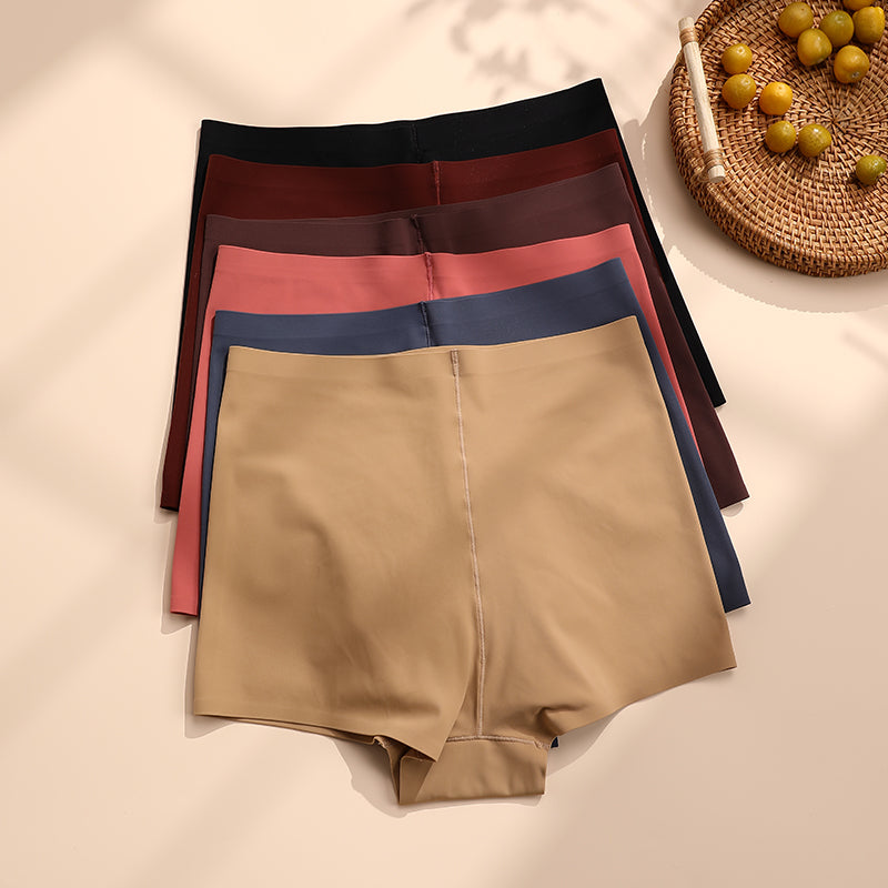 Hoch taillierte, einfarbige Boyshorts-Unterwäsche