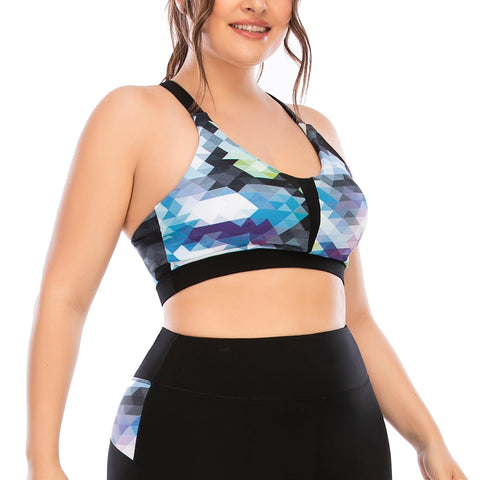 Printed Yoga Gym Tops for Plus Size