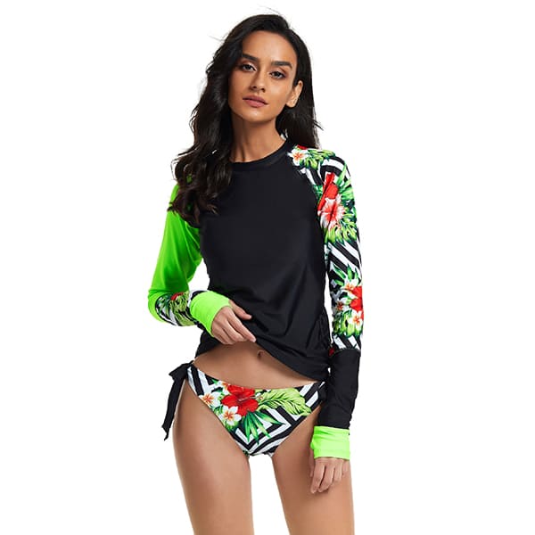 Long Sleeve Two Piece Swimsuit Women