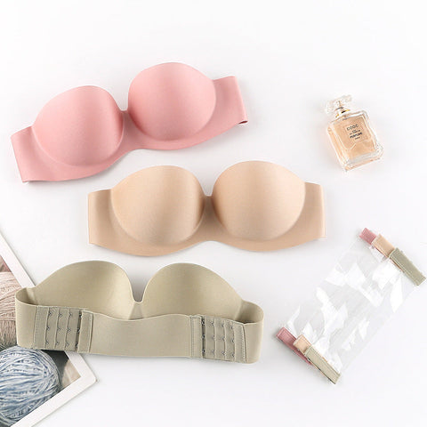 Non-Slip Strapless Invisible Push-up Wireless Bra