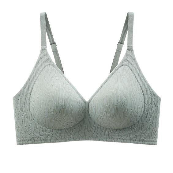 Smaller Chest Lace Textural Modest Coverage Wireless Push-up Bra