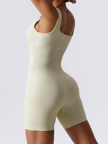 Rib Stretch Power Back Romper