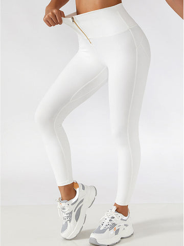 Leggings de cintura alta con cremallera frontal Empowered