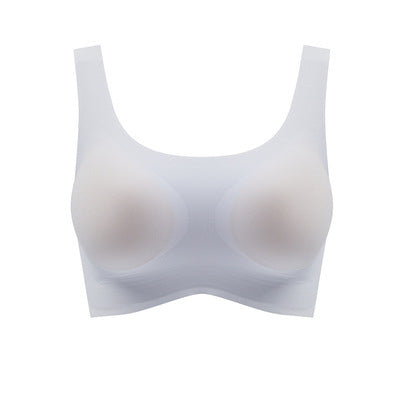 Smooth Seamless Minimizer Wireless T-shirt Bra Lightblue