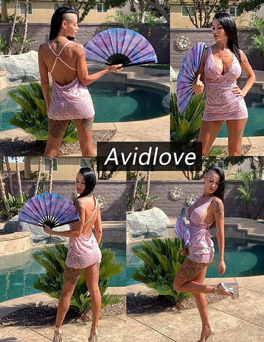 Avidlove Babydoll-Dessous, Spitzen-Dessouskleid, figurbetontes Teddy-Hemd 