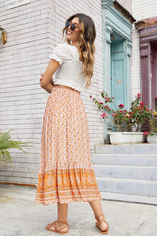 Floral Midi Skirt