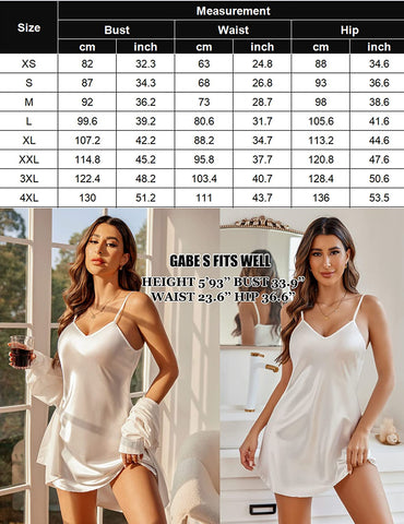 Avidlove Sleepwear Satin Nightgown Mini Slip Chemise Short Nightwear