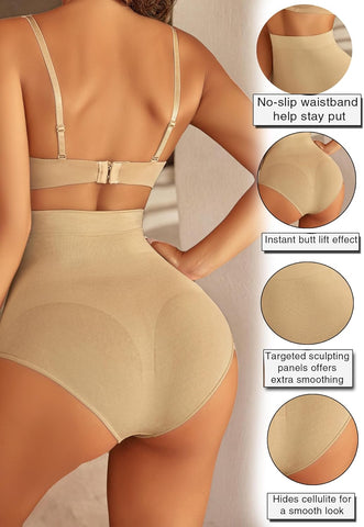 Tanga moldeadora de abdomen Avidlove para bragas de compresión de cintura alta, ropa interior moldeadora de cuerpo 