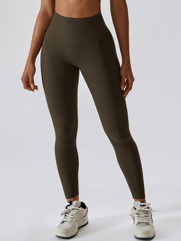 Gerippte Scrunch-Yoga-Leggings 