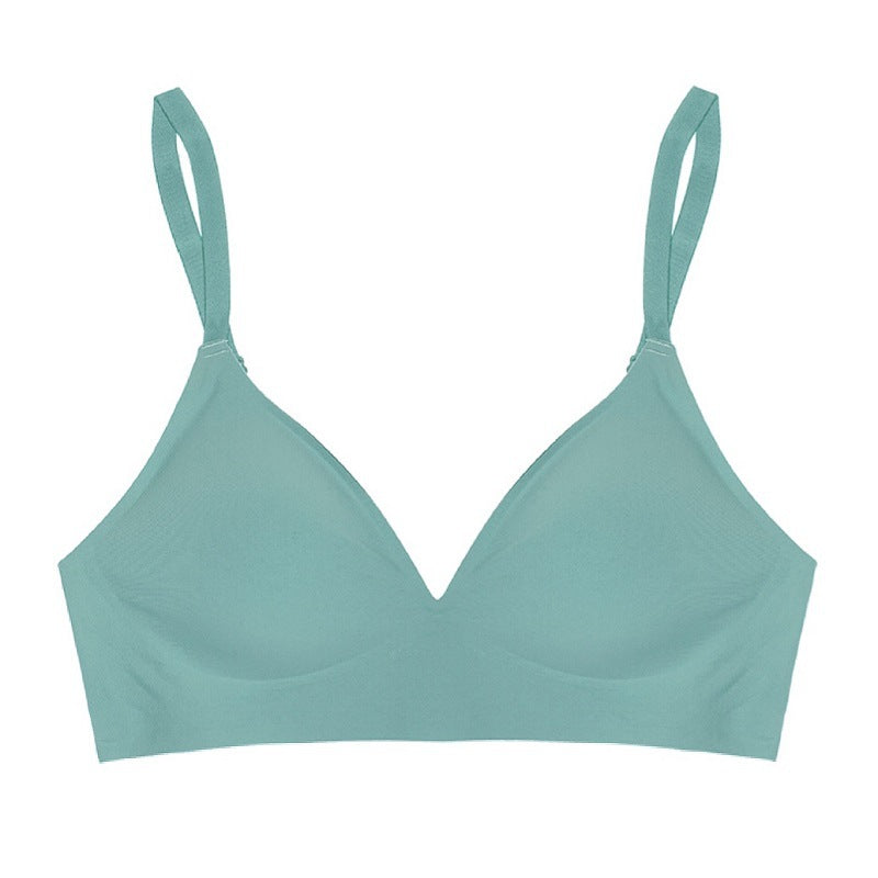 Slim Wireless Thin Comfortable Bra Blue