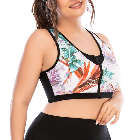 Trajes de yoga de talla grande con cremallera y ropa deportiva