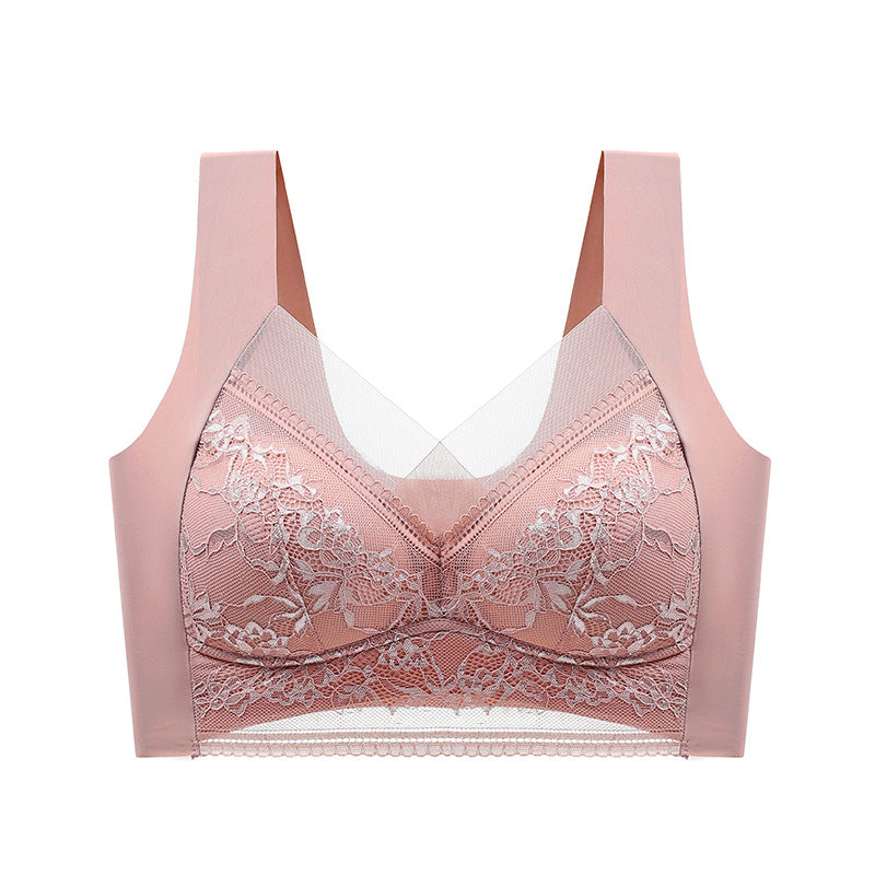 Minimizer Lace Mesh Wireless Bra