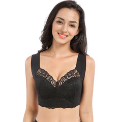 Plus Size Push-up Lace Wirefree Tank Top Bra