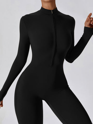 Long Sleeve Zip Jumpsuit