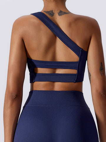 Live in Rib Asymmetrical Bra