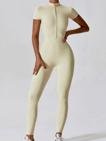 Air Cloud Langer Legging-Bodysuit mit Reißverschluss 