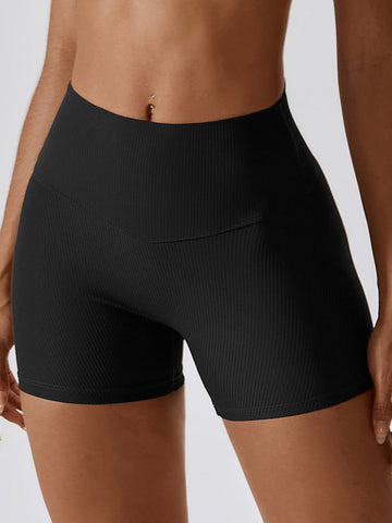 Gerippte Scrunch-Yoga-Shorts 