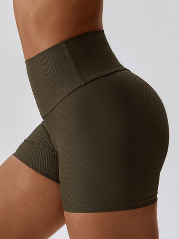 Gerippte Scrunch-Yoga-Shorts 