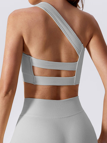 Live in Rib Asymmetrical Bra