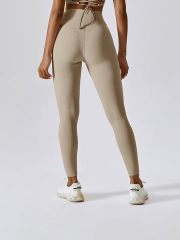 Gerippte Po-Lift-Yoga-Leggings 