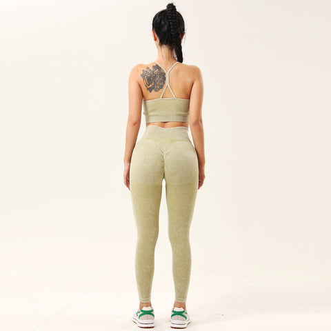 Workout Sets Ruched Sports Bra & Leggings