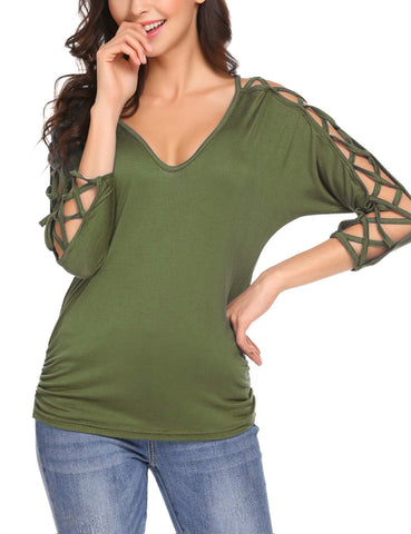 Cold Shoulder Tunic Tops