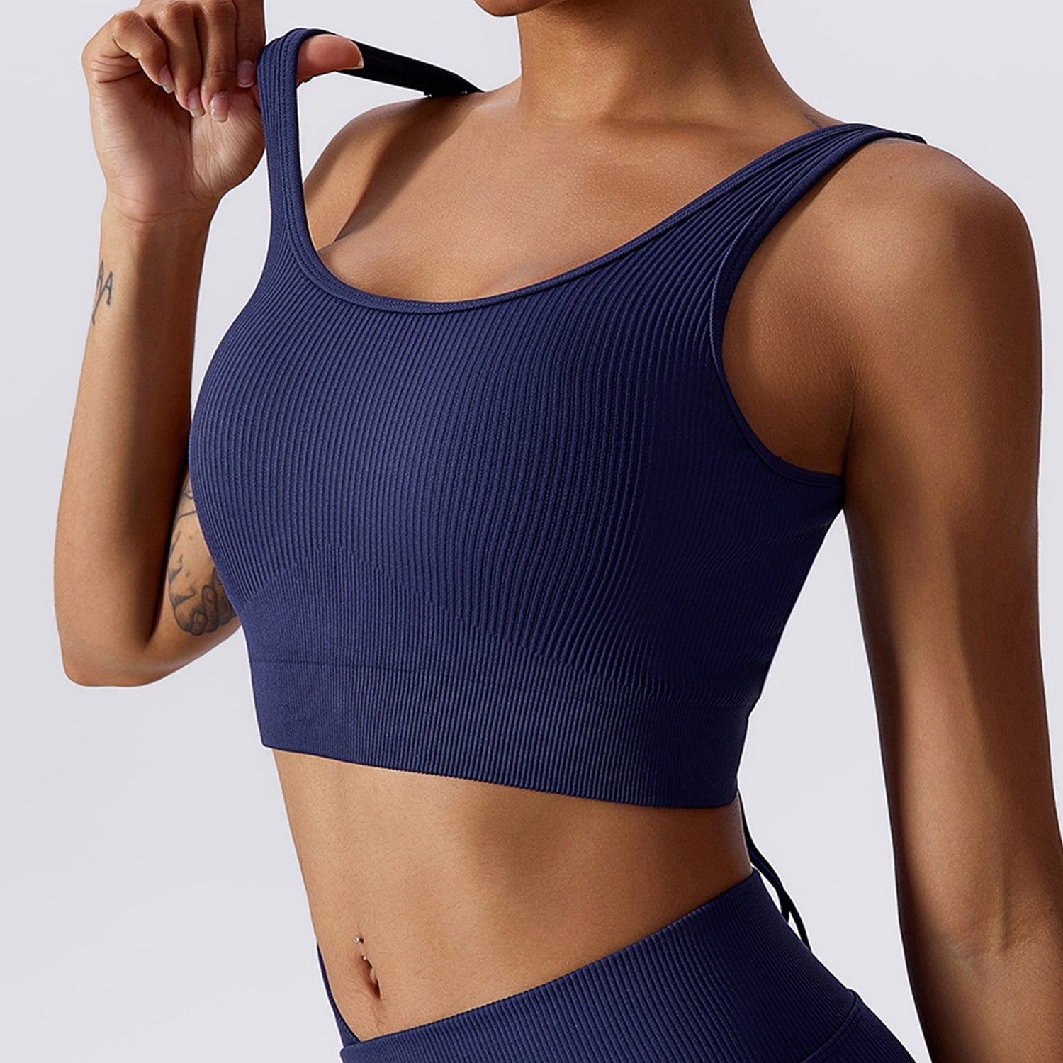 Seamless Lace-up Workout Tank Top