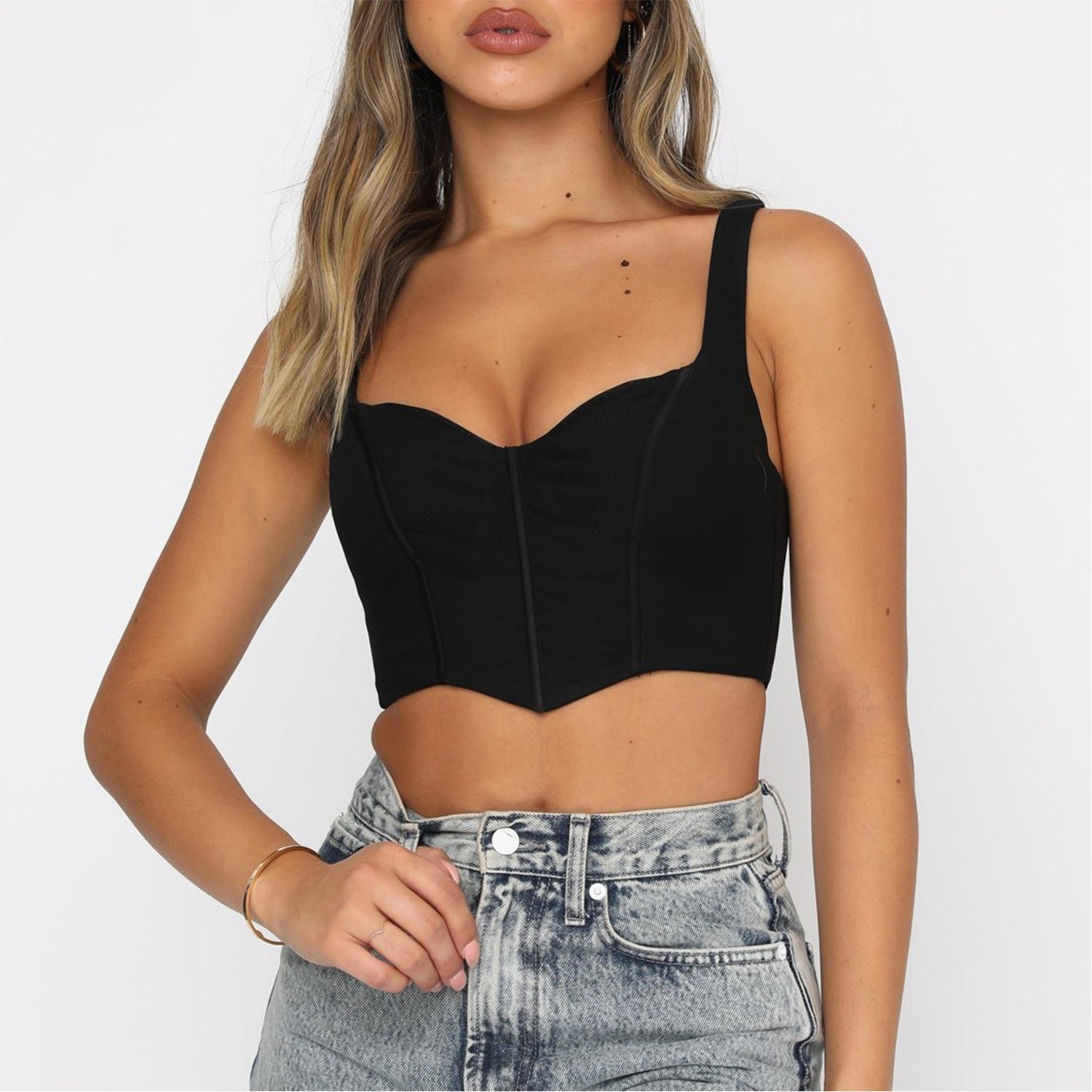 Mesh Corset Cami Top