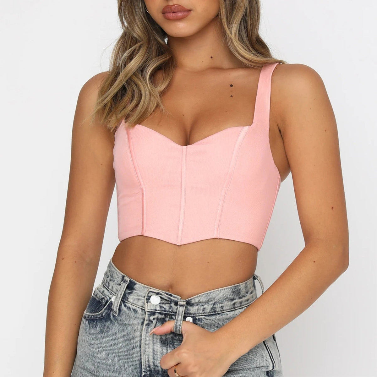 Mesh Corset Cami Top