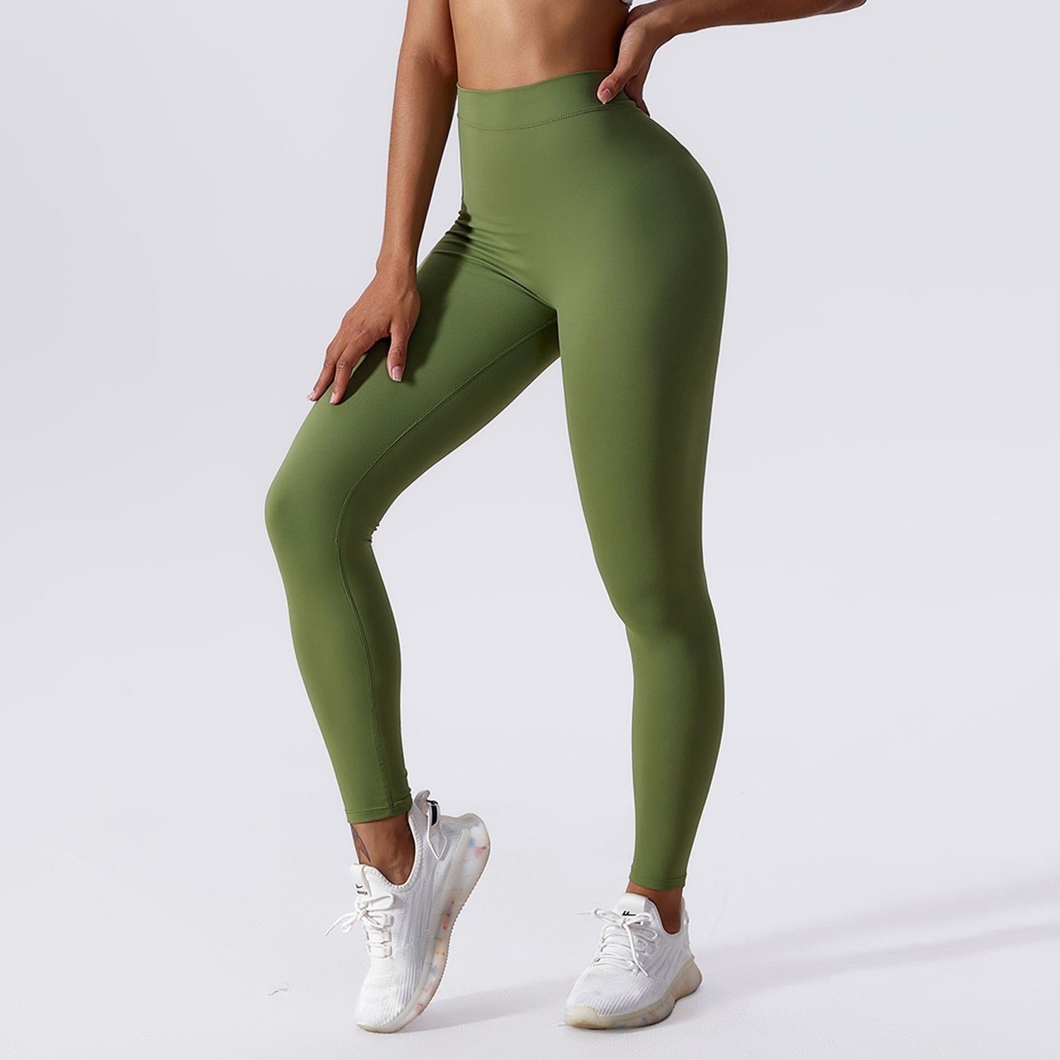 Gerüschte Leggings mit V-Rücken