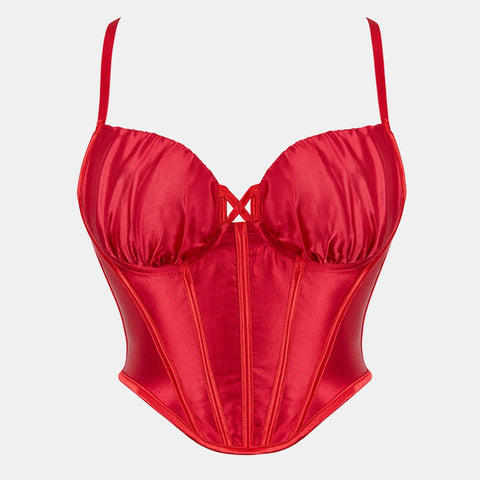Red Corset Cami Top